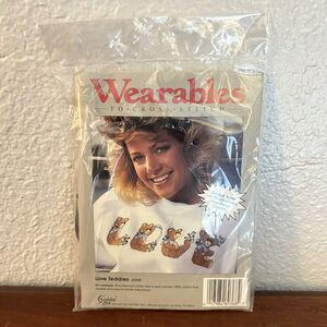 Golden Bee Wearables Counted Cross Stitch - Love Teddies #60368 Vintage